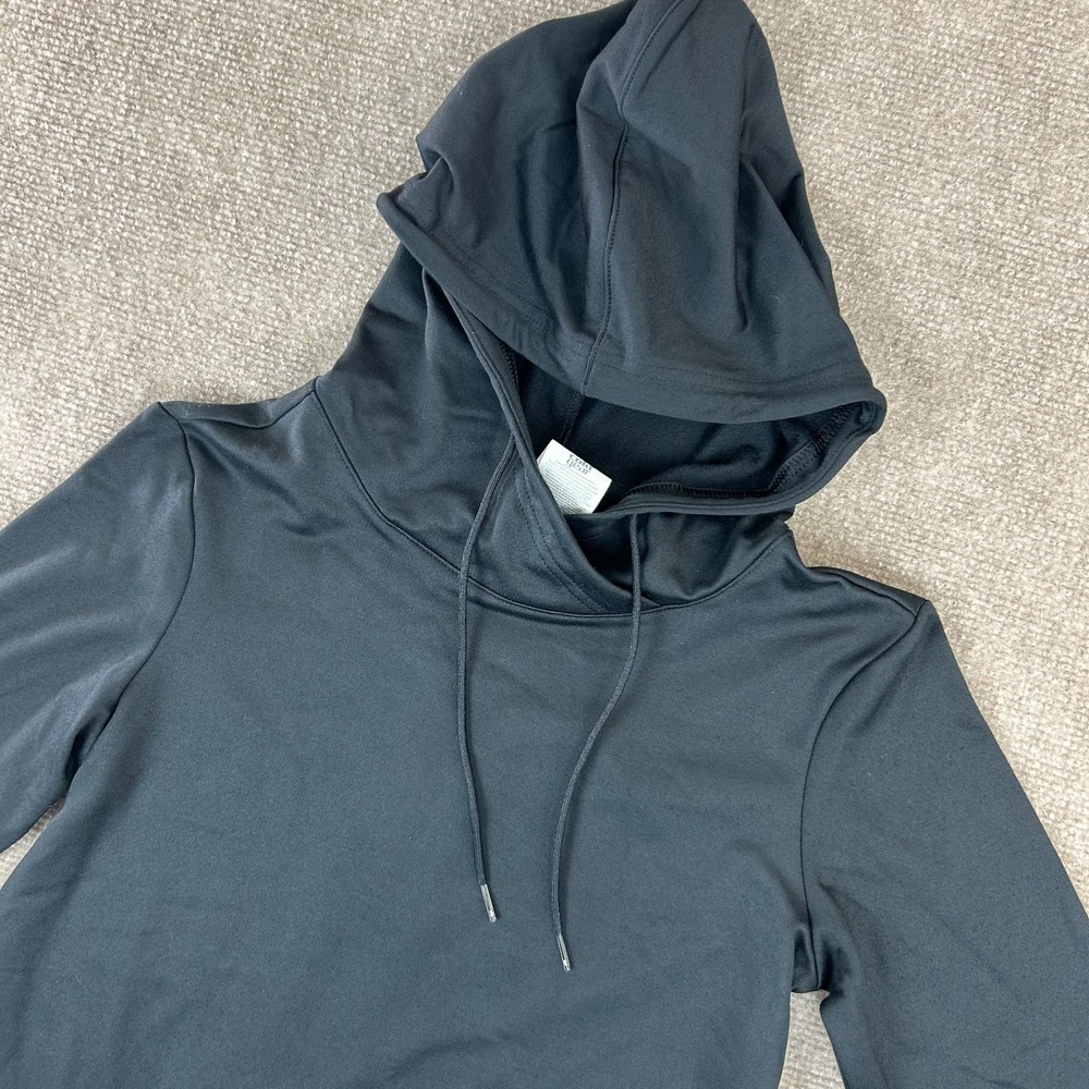 Under Armour ColdGear Hoodie Women XS Black Fleece Lined Kangaroo Pocket Stretch
